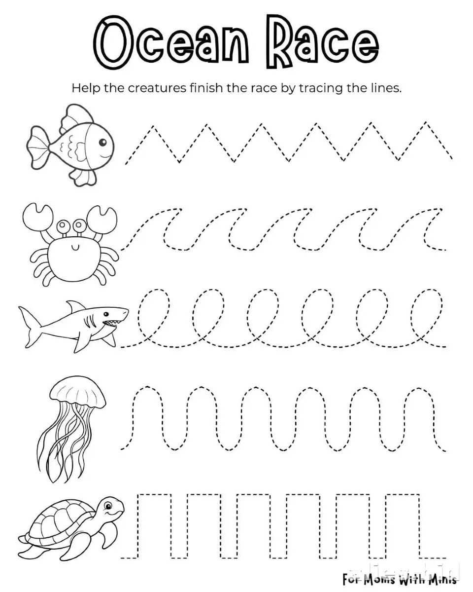 Free Printable Tracing Activity Sheet Free Print Worksheet #5