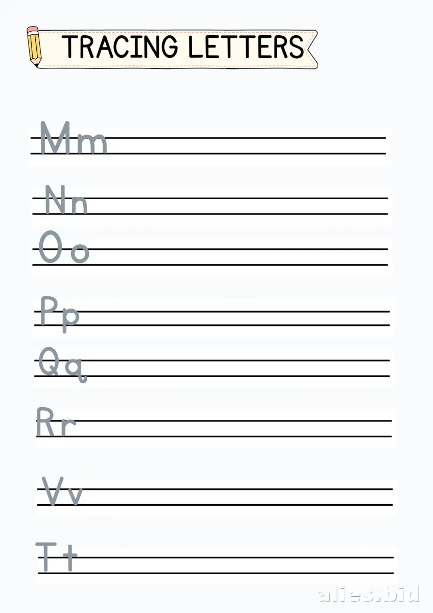 Free Printable Tracing Letters Worksheet