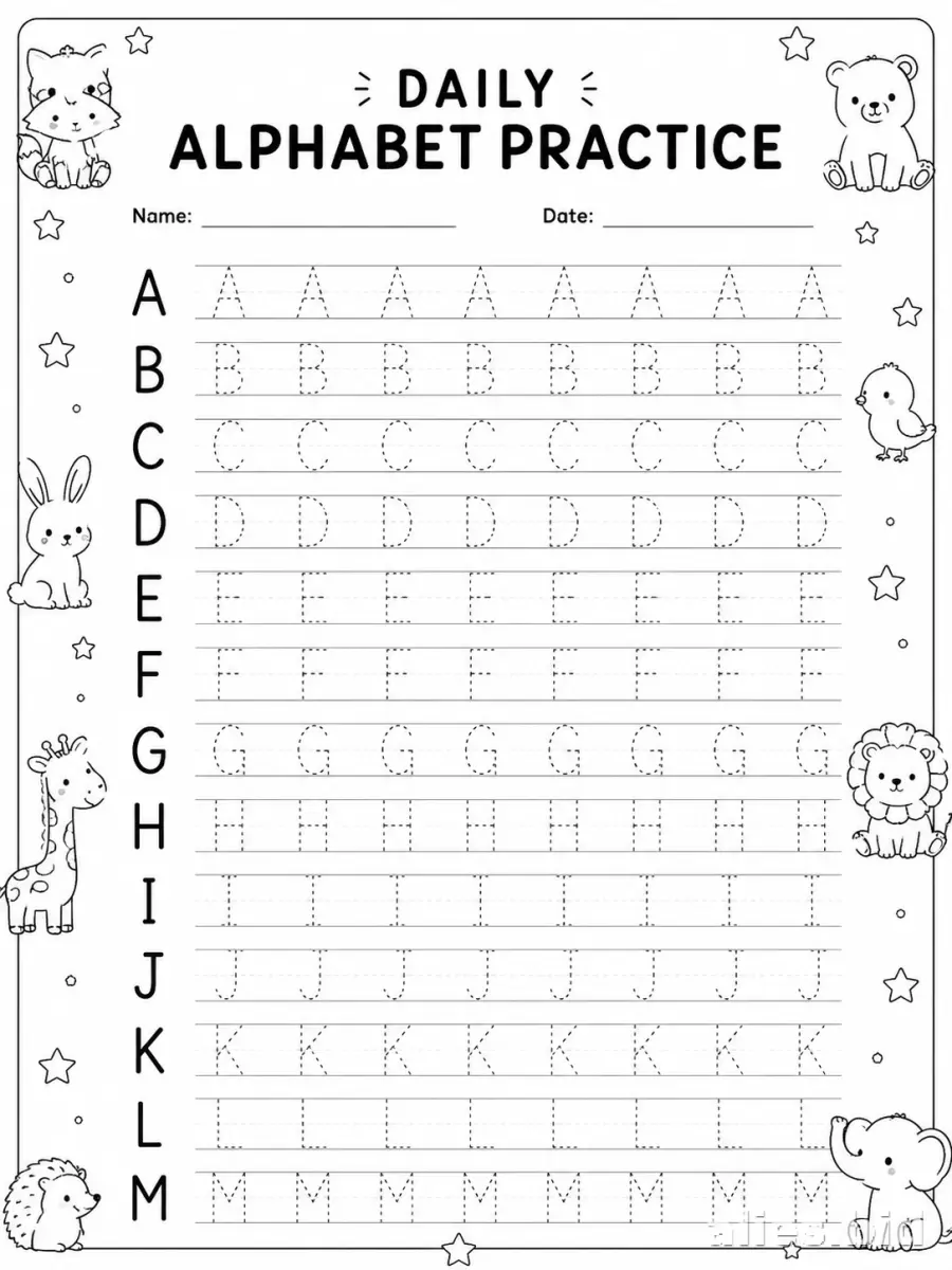 Free Printable Tracing Letters Worksheet