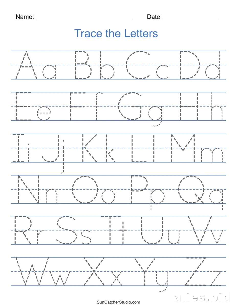 Free Printable Tracing Letters Worksheet