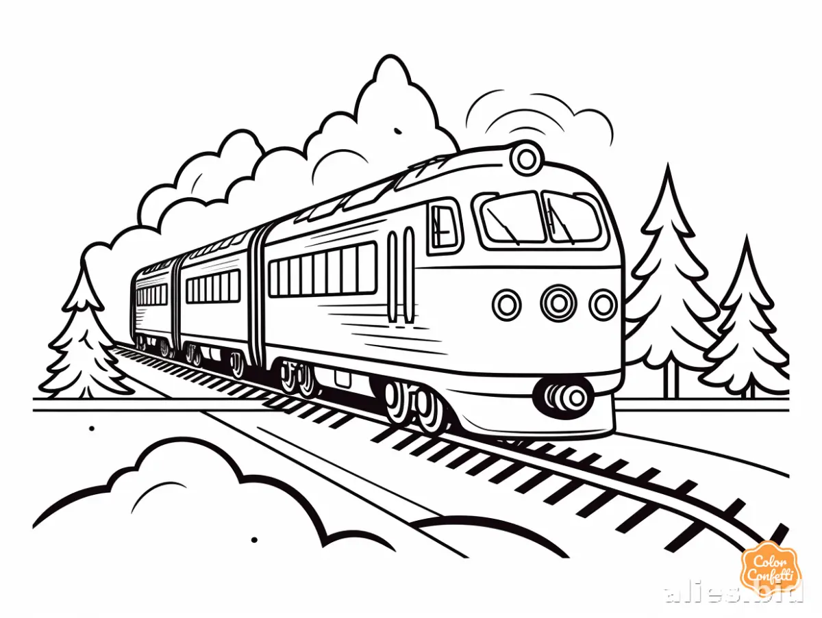 Free Printable Train Coloring Pages For Kids Free Worksheet #14
