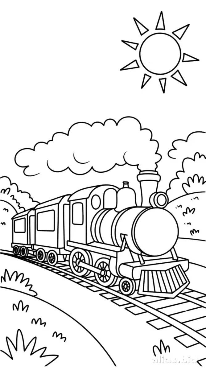 Free Printable Train Coloring Pages For Kids Free Worksheet #22