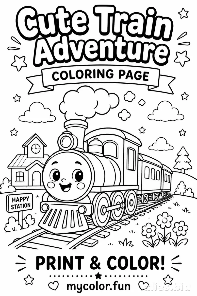 Free Printable Train Coloring Pages For Kids Free Worksheet #6