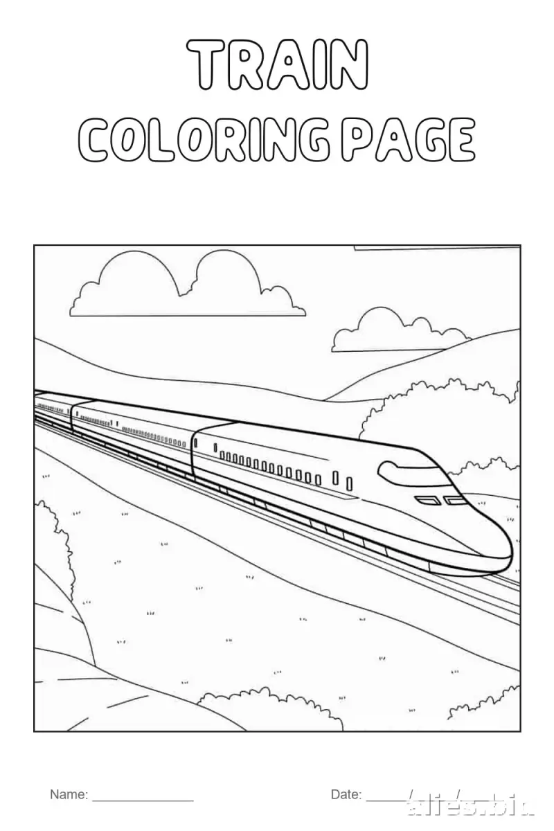 Free Printable Train Coloring Pages For Kids Free Worksheet #12