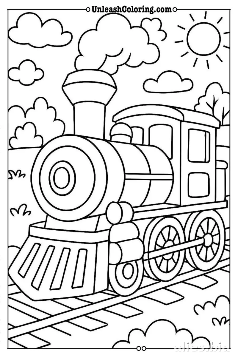 Free Printable Train Coloring Pages For Kids Free Worksheet #13