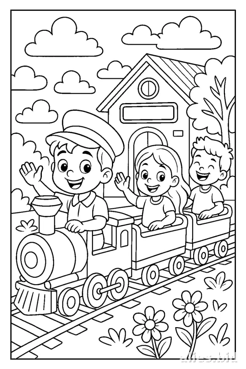 Free Printable Train Coloring Pages For Kids Free Worksheet #18