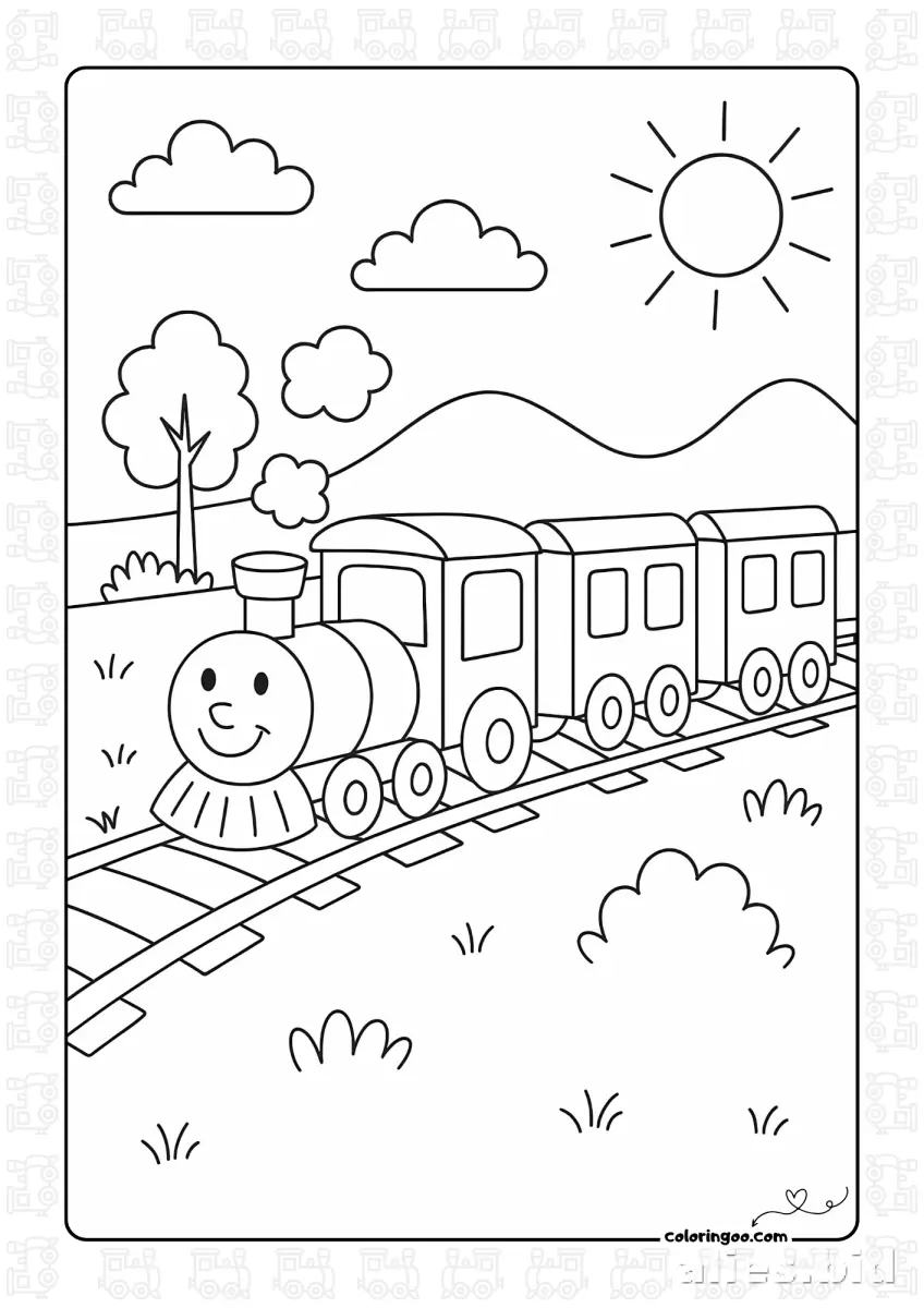 Free Printable Train Coloring Pages For Kids Free Worksheet #7