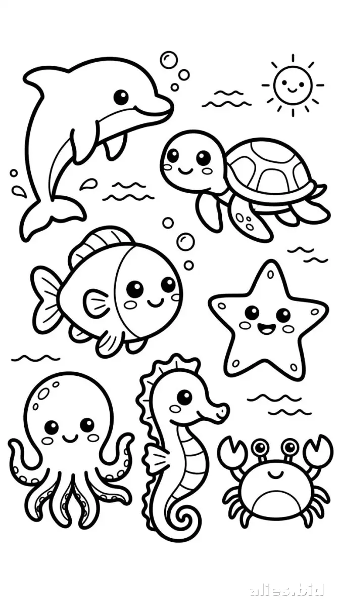 Free Printable Under The Sea Coloring Pages Free Worksheet #6