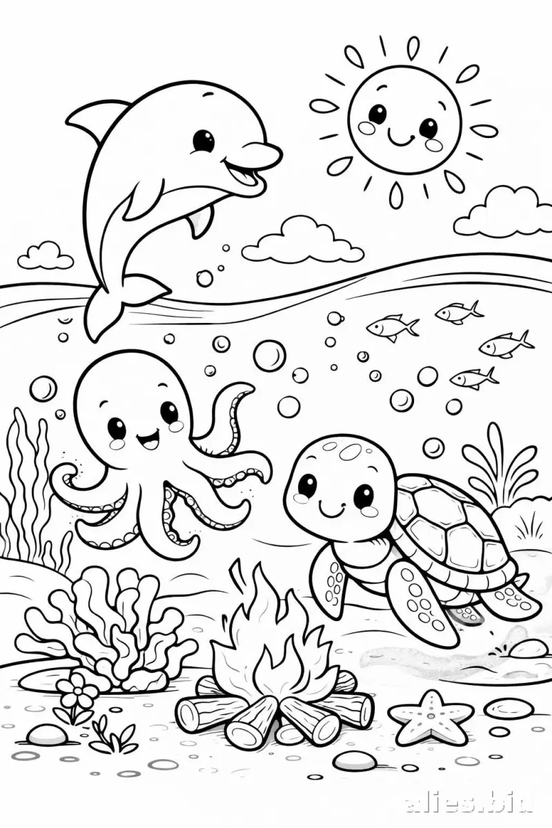 Free Printable Under The Sea Coloring Pages Free Worksheet #9