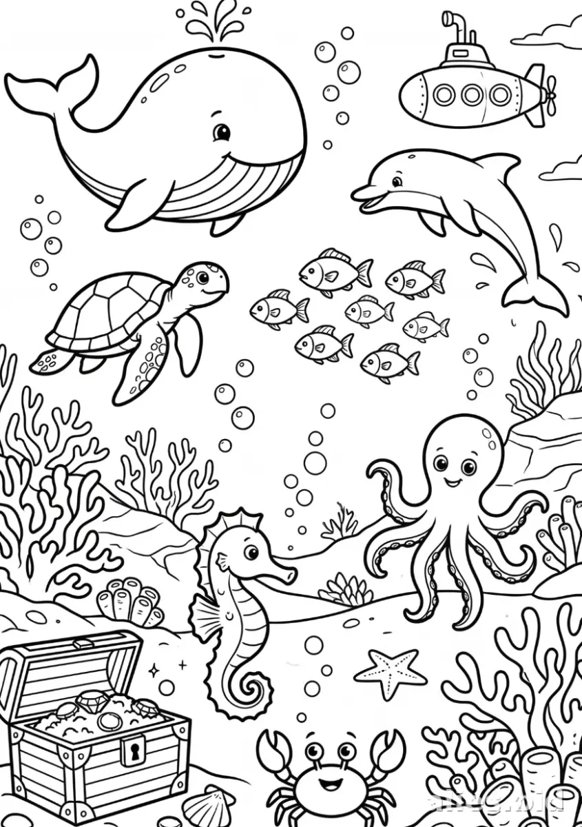 Free Printable Under The Sea Coloring Pages Free Worksheet #20