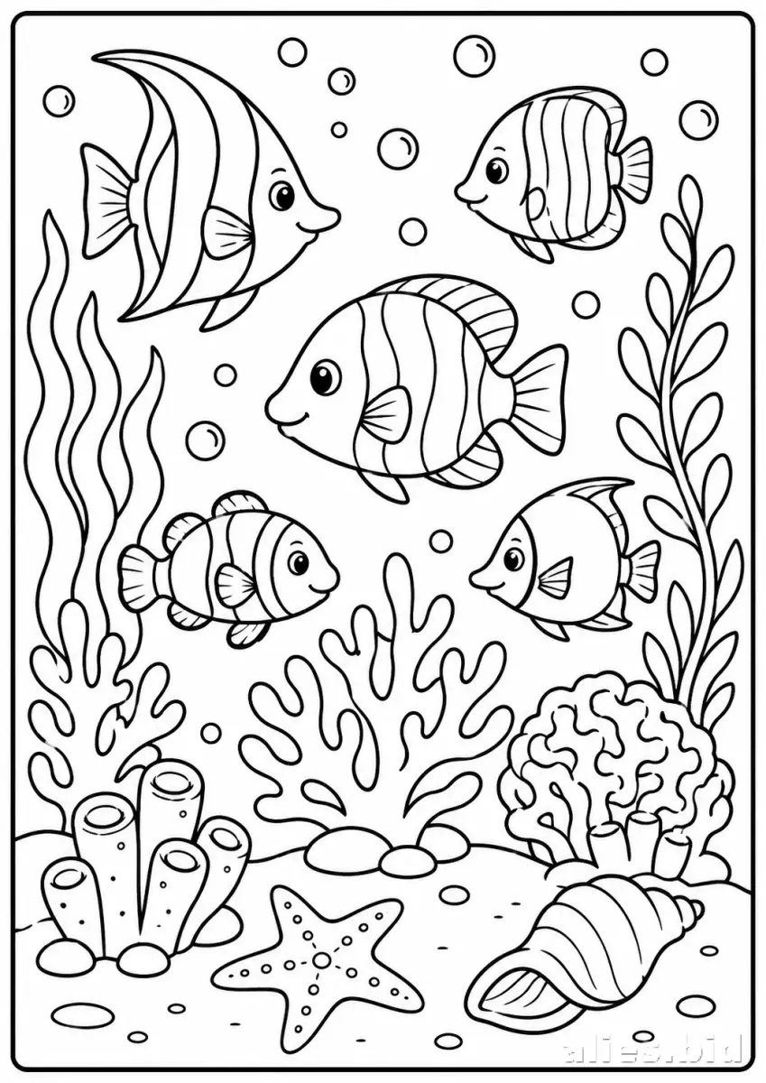Free Printable Under The Sea Coloring Pages Free Worksheet #16