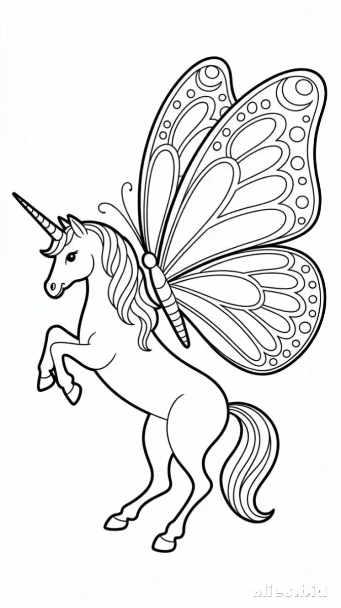 Free Printable Unicorn Coloring Pages For Girls Worksheet #5