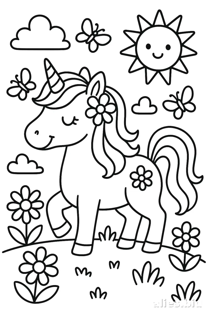 Unicorn Coloring Pages For Girls