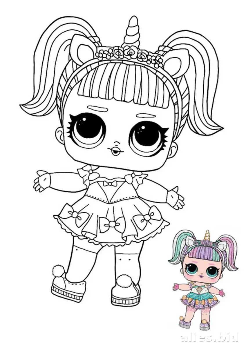 Free Printable Unicorn Coloring Pages For Girls Worksheet #3