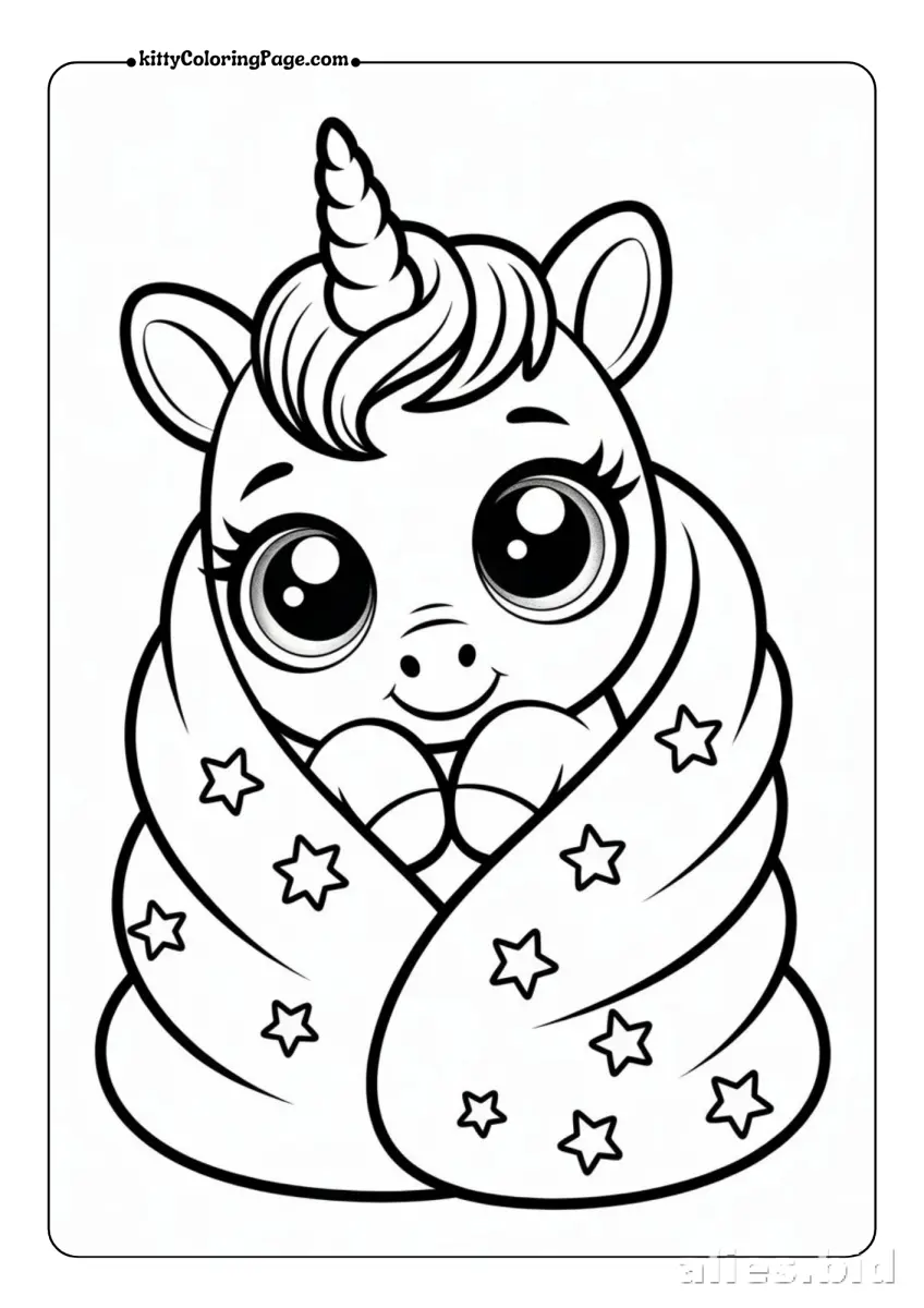 Free Printable Unicorn Coloring Pages For Girls Worksheet #10