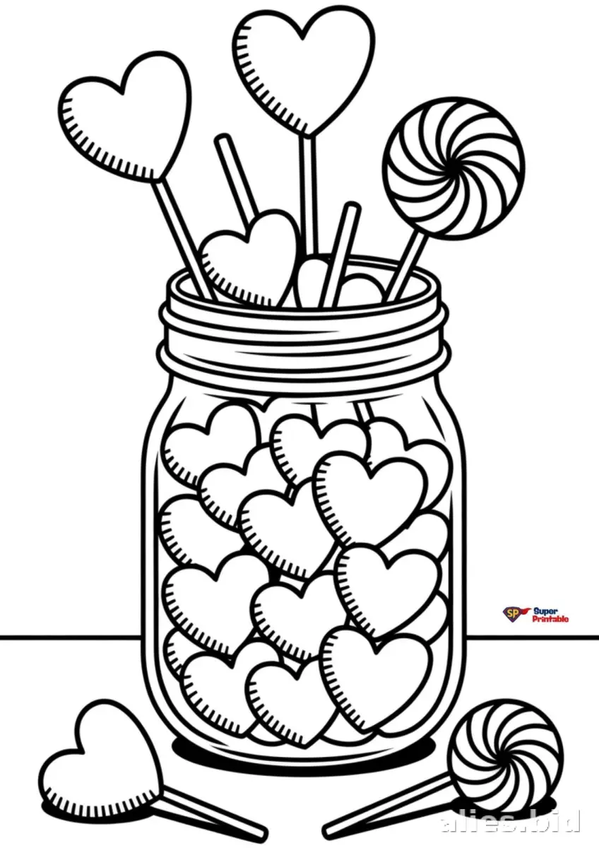 Free Printable Valentine Coloring Pages Free Worksheet #4
