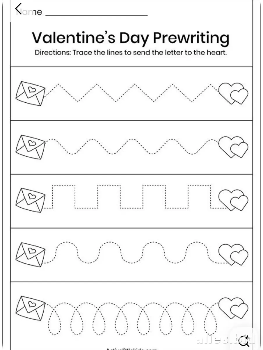 Free Printable Valentine Worksheet For Kids Free #8