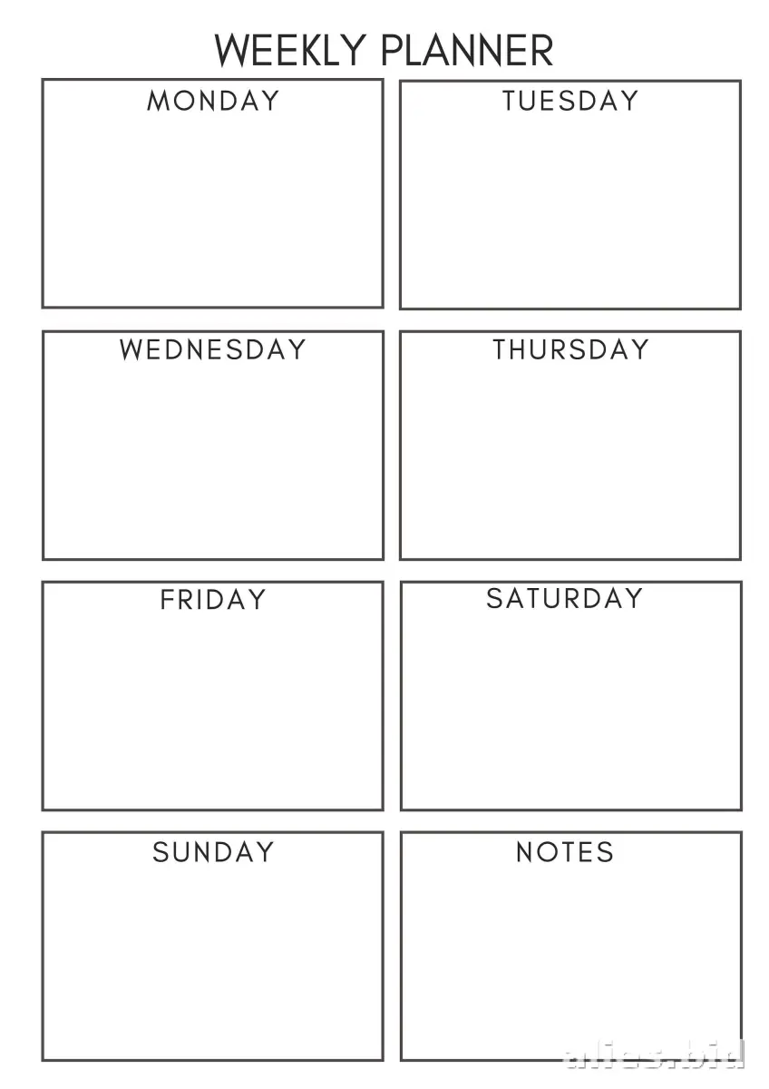 Free Weekly Planner Template Free Worksheets for Teachers and Parents