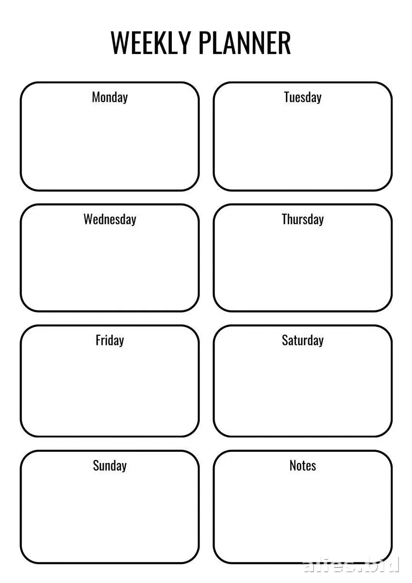 Free Printable Weekly Planner Template Free Worksheet #3