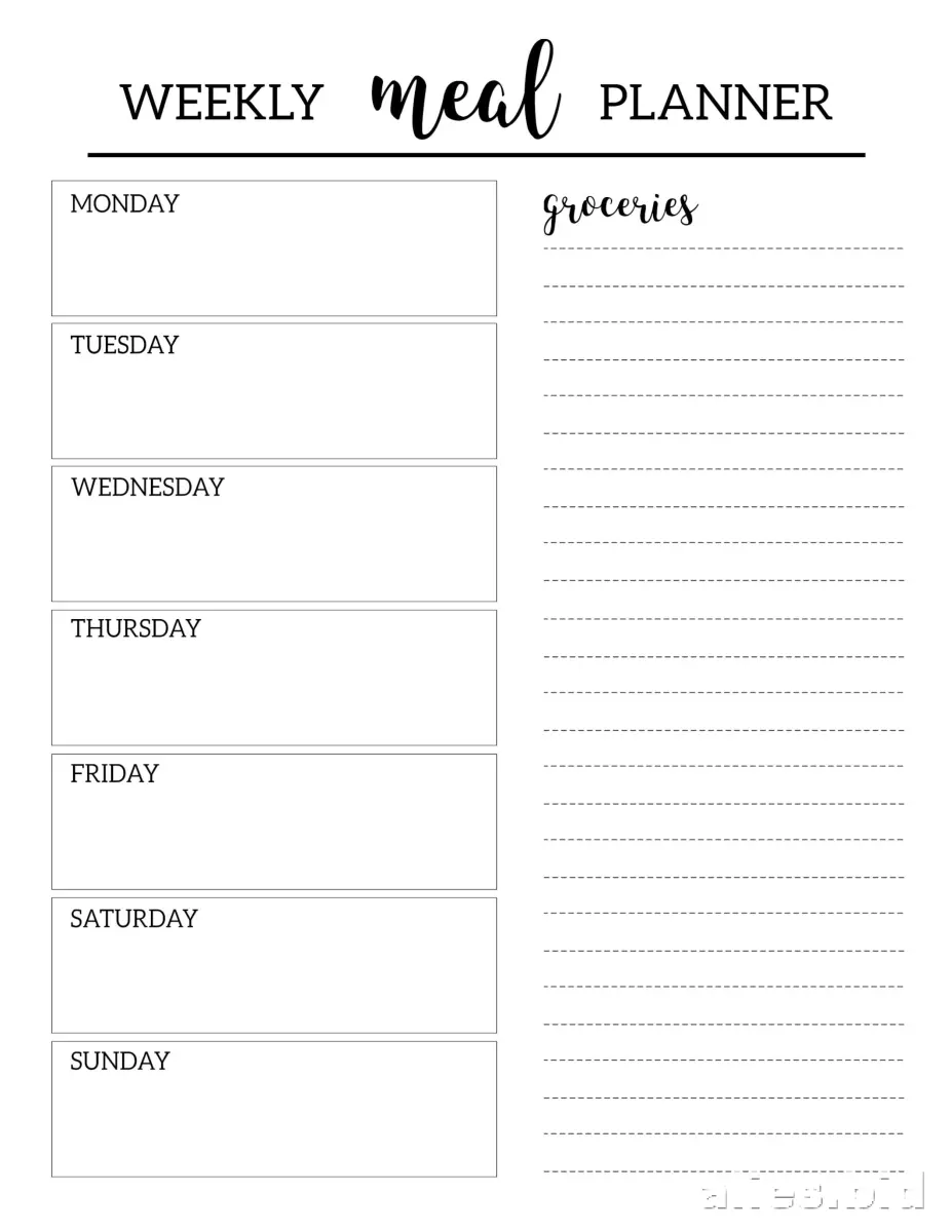 Free Printable Weekly Planner Template Free Worksheet #5