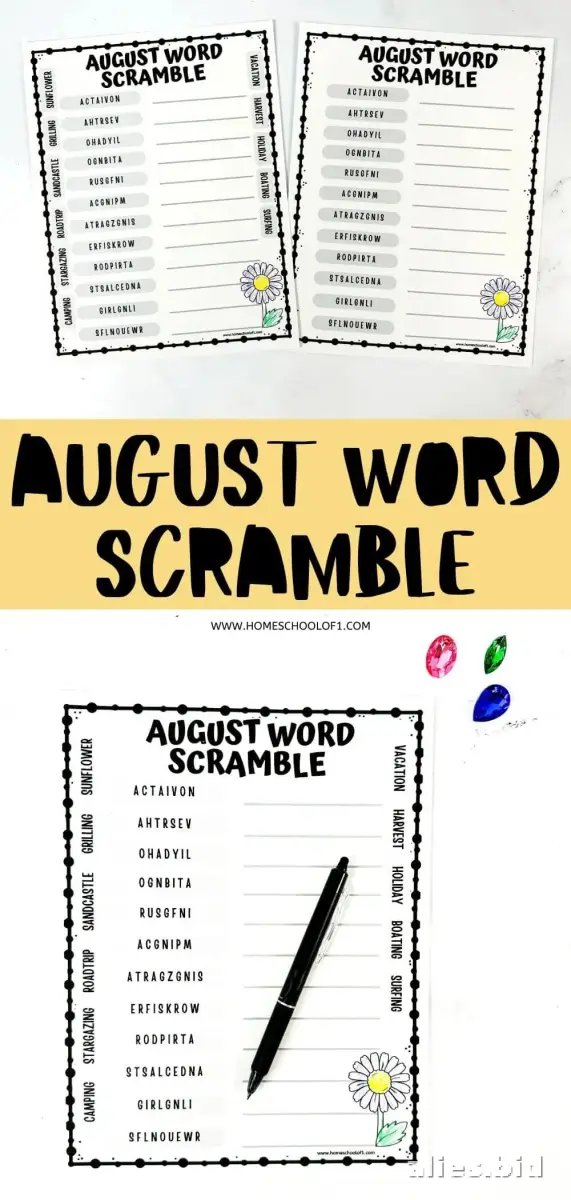 Free Printable Word Scramble Worksheet Free #16