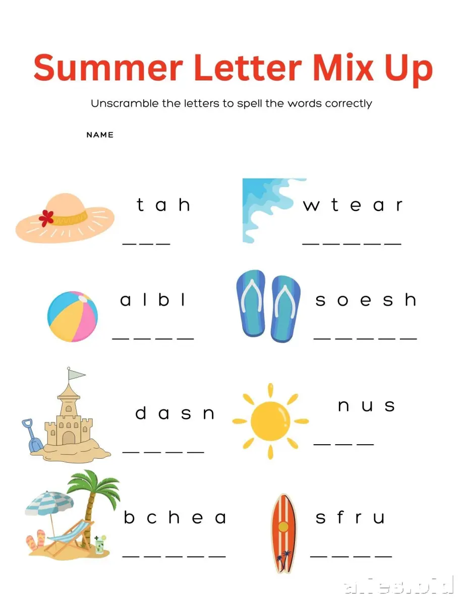Free Printable Word Scramble Worksheet Free #11