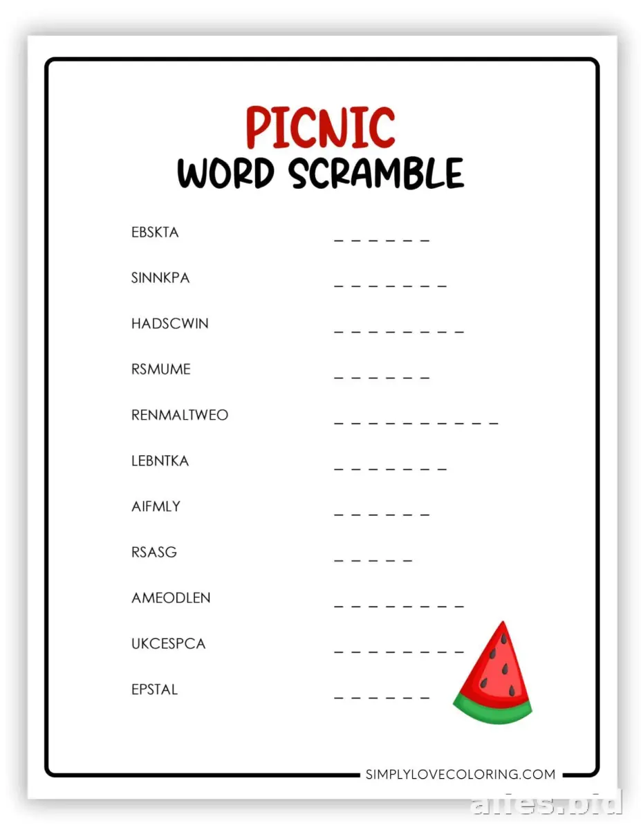 Free Word Scramble Worksheets for Kids: A Fun and Effective Learning Tool
