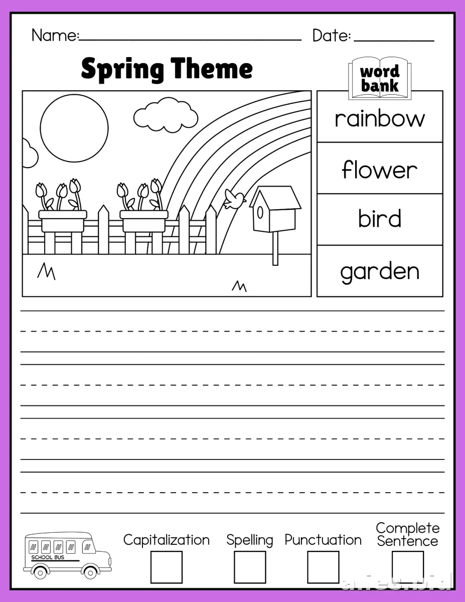 Free Printable Writing Activity Sheet Free Worksheet #9