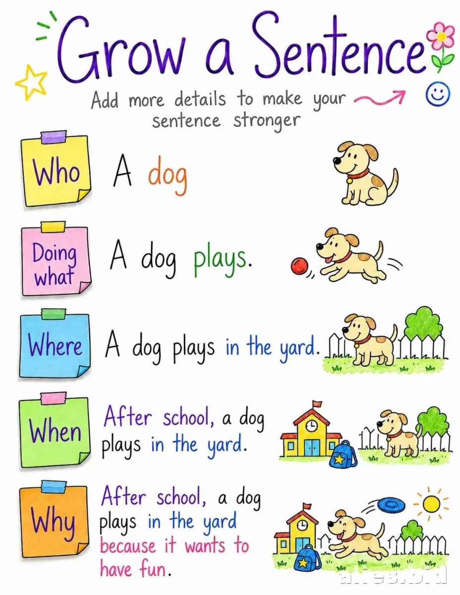 Free Printable Writing Sentences Worksheet For Kids #9