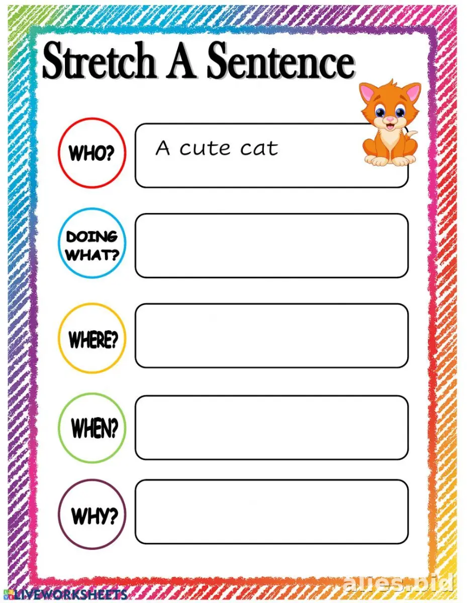 Free Printable Writing Sentences Worksheet For Kids #8